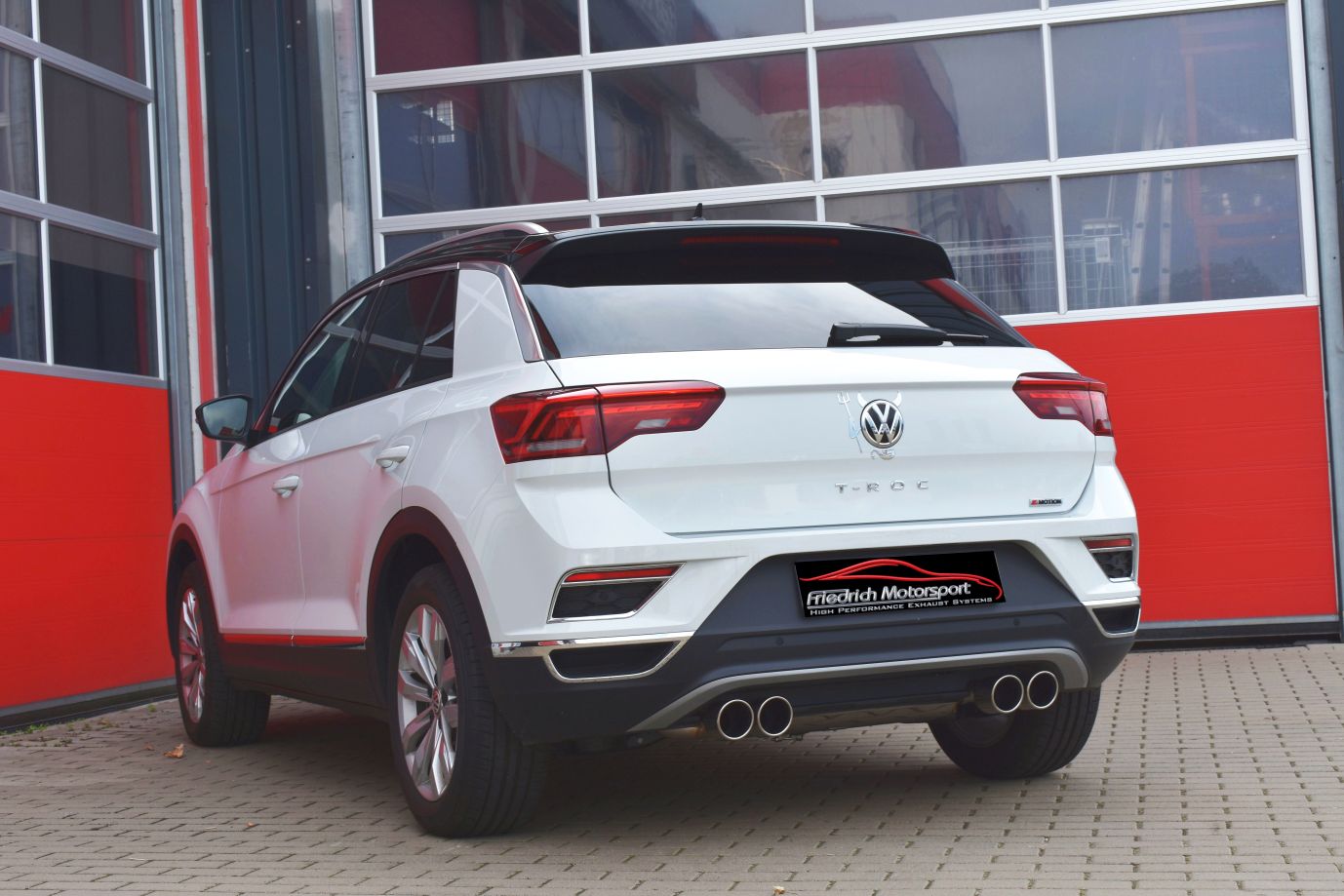 Friedrich Motorsport 76mm Duplex-Anlage Sportauspuff für VW T-ROC 4motion 2.0l
