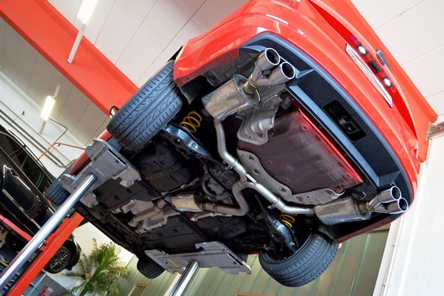 Friedrich Motorsport 76mm Duplex Sportauspuff Auspuff Anlage für Skoda Octavia
