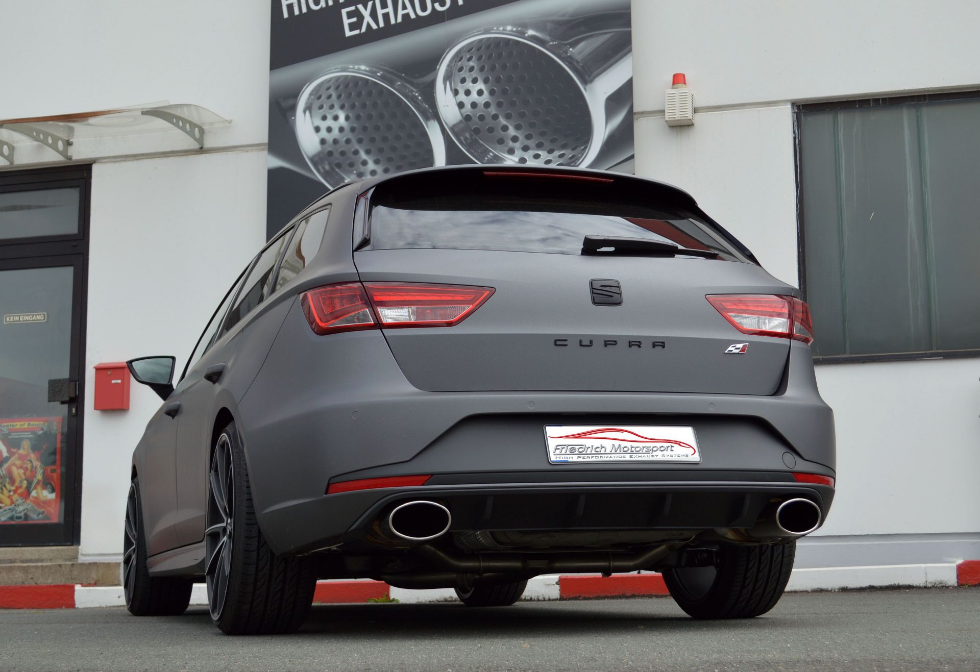 Friedrich Motorsport 76mm Duplex Auspuff Sportauspuff Anlage für Seat Leon 5F ST