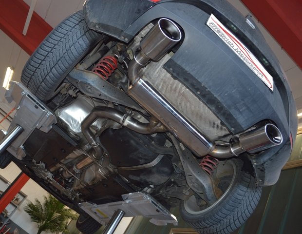 Friedrich Motorsport 76mm Duplex Auspuff Sportauspuff Anlage für Seat Leon 1P
