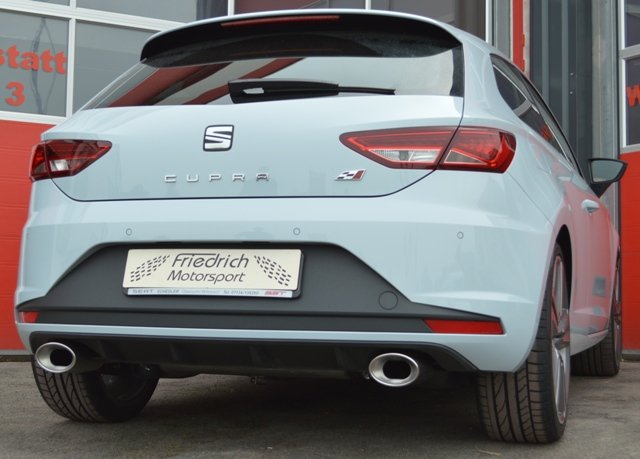 Friedrich Motorsport 76mm Auspuff Sportauspuff für Seat Leon 5F Cupra ab 2014