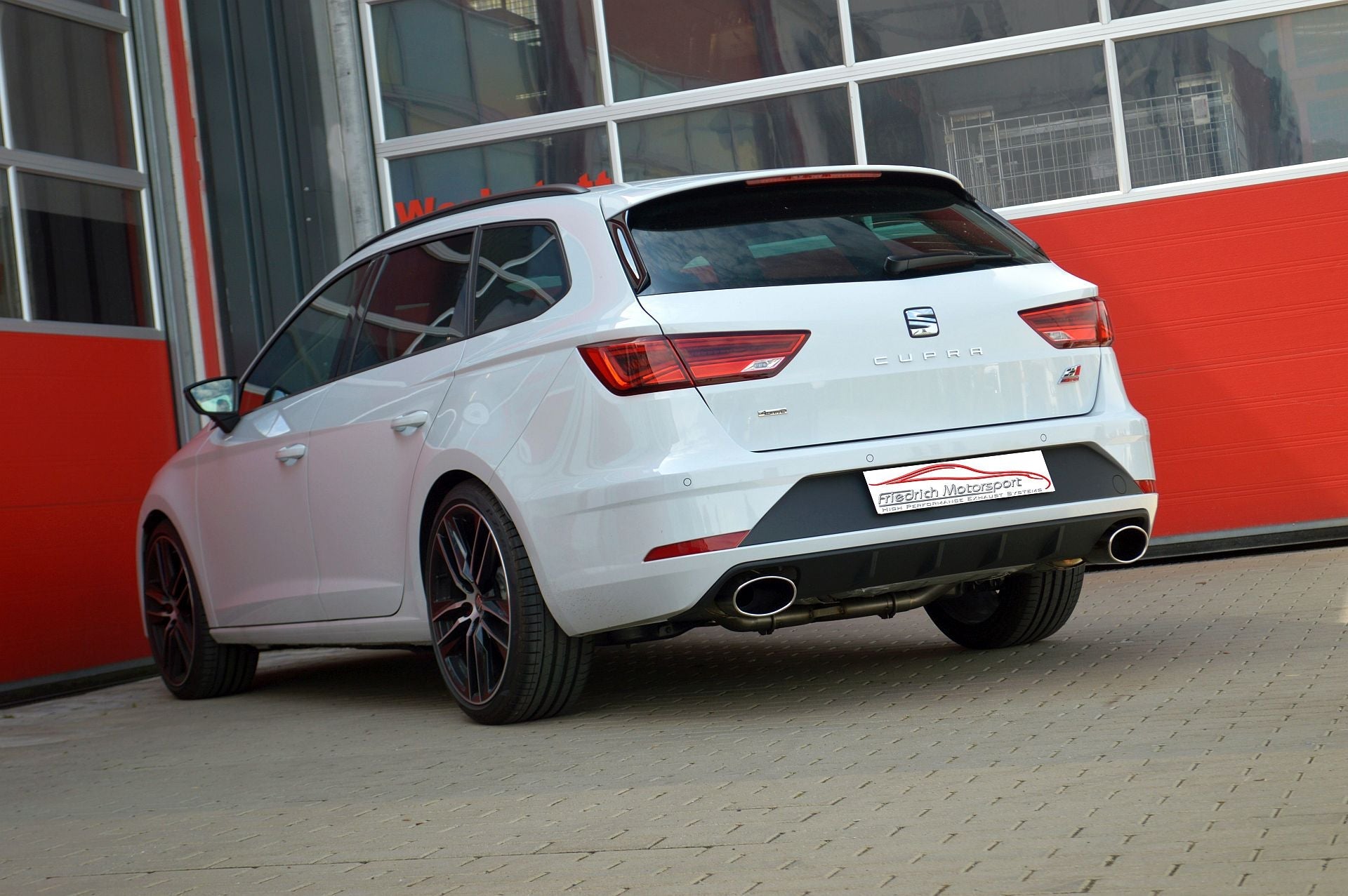 Friedrich Motorsport 76mm Duplex Sportauspuff Anlage für Seat Leon 5F ST Cupra