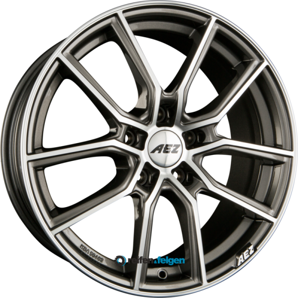 AEZ RAISE 8x18 ET35 5x112 NB70.1 Gunmetal Polished