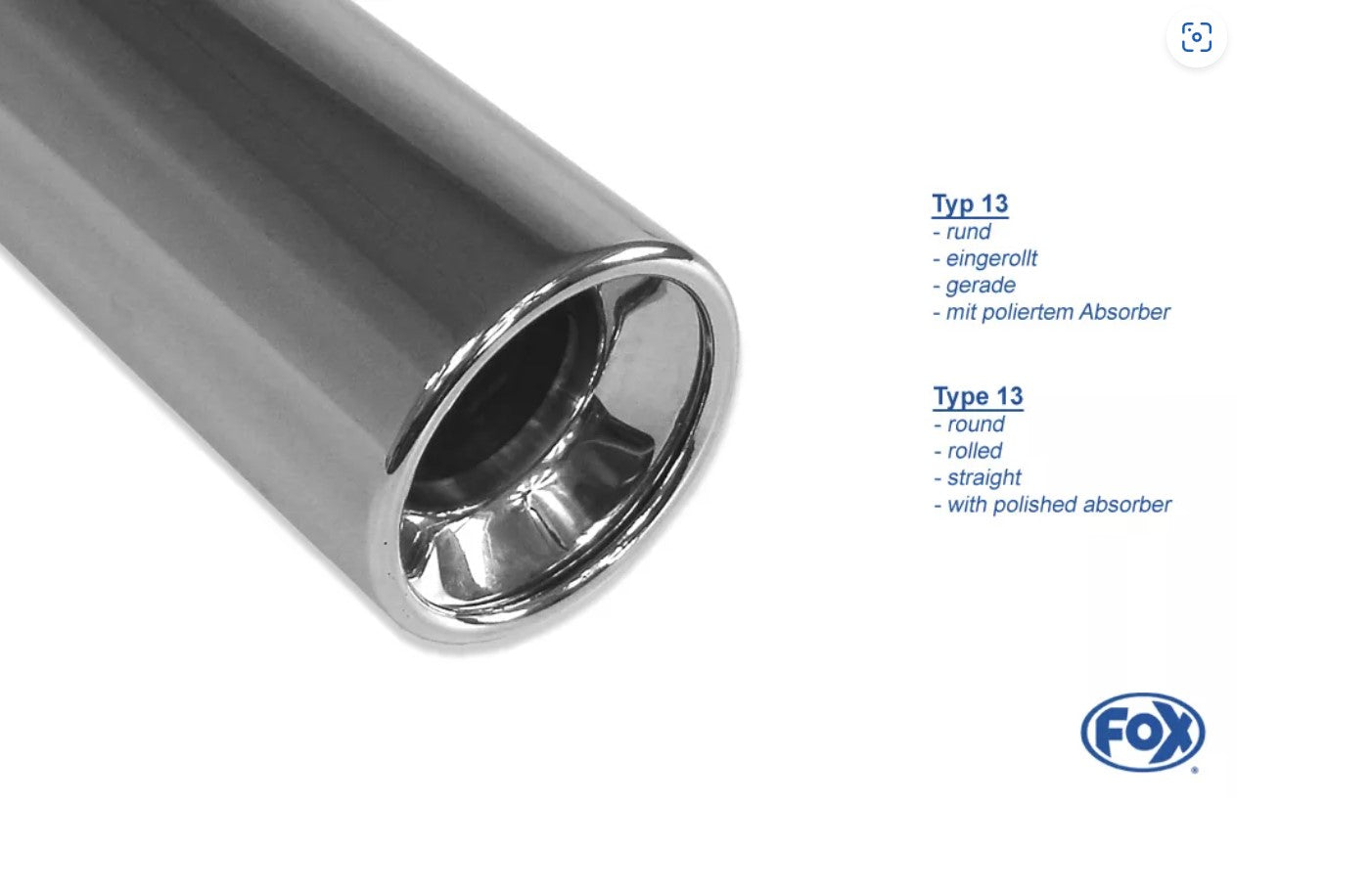 Fox Auspuff Sportauspuff Endschalldämpfer für Alfa Romeo 166 2.0l 110kW
