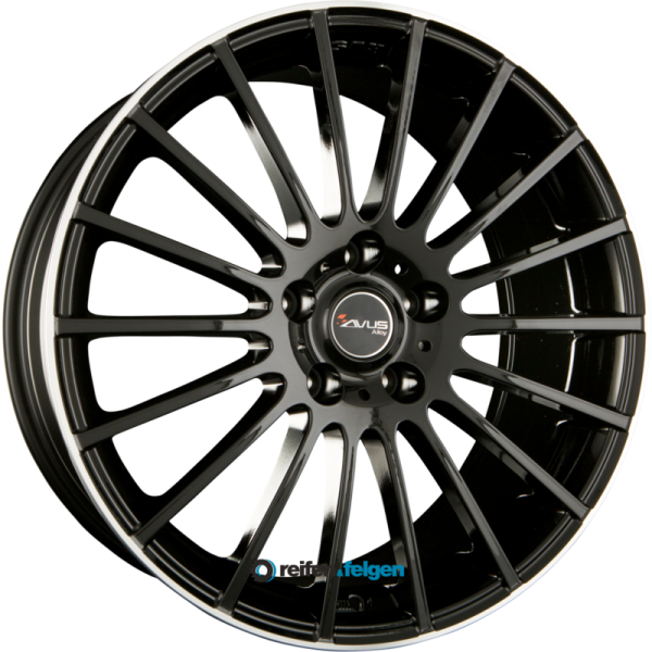 AVUS Racing AC-M03 8x19 ET45 5x112 NB66.6 Black Polish Lip
