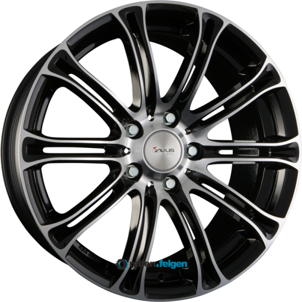 AVUS Racing AC-MB1 9.5x19 ET15 5x120 NB72.6 Black Polished