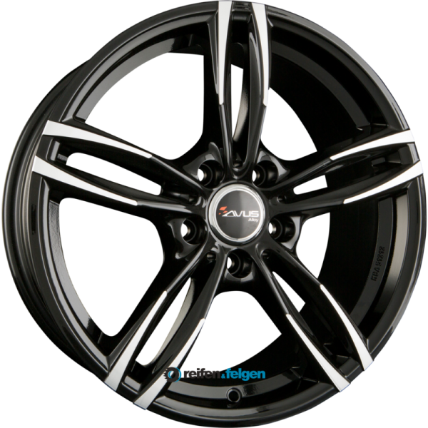 AVUS Racing AF15 8x18 ET35 5x112 NB66.6 Black Polished