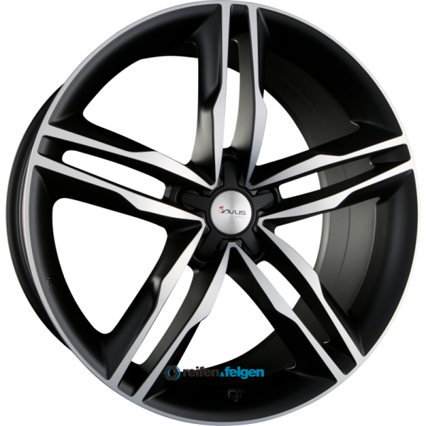 AVUS Racing AF6 8.5x19 ET35 5x112 NB66.6 Matt Black Polished