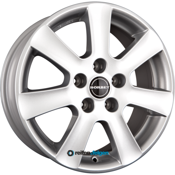 BORBET CA 7x16 ET38 5x112 NB72.5 Crystal Silver