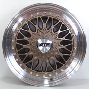 GTP 072 7,0x15 8x100/108 ET35 Glanzbronze Poliert Flow Forming (Limitierte Auflage) GTP WHEELS 7,0x15 ET35 8x100 Alufelge Bronze