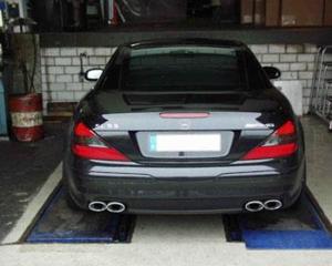 Eisenmann Mittelschalldämpfer Edelstahl/Endschalldämpfer Edelstahl Duplex (links/rechts) passend für Mercedes-Benz R230