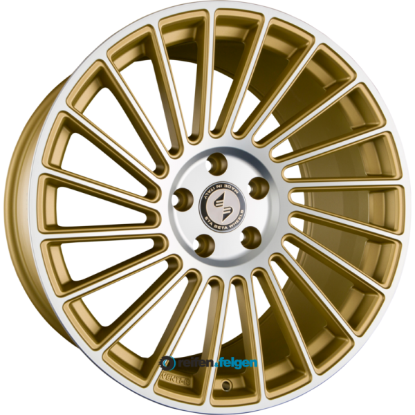 ETA BETA VENTI-R 7.5x18 ET38 5x100 NB67.1 GOLD POLISH - Gold Matt, Frontpoliert