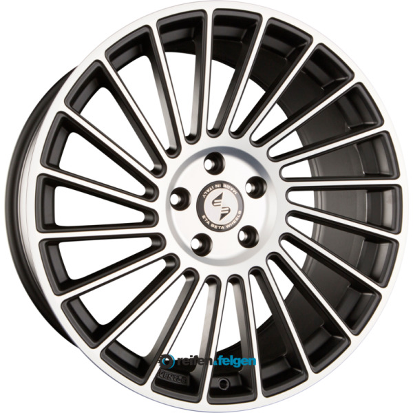 ETA BETA VENTI-R 8.5x20 ET35 5x112 NB78.1 BLACK MATT POLISH - Schwarz Matt Frontpoliert