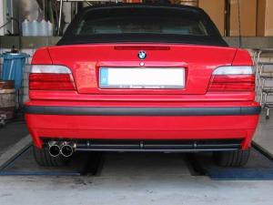 Eisenmann Racing Motorsport Sound Endschalldämpfer Edelstahl+Anschlußrohr bis Kat. Einseitig passend für BMW E36 M3