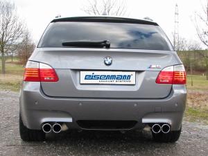 Eisenmann Racing Motorsport Sound Endschalldämpfer Edelstahl Duplex (links/rechts) passend für BMW E61 Touring/estate