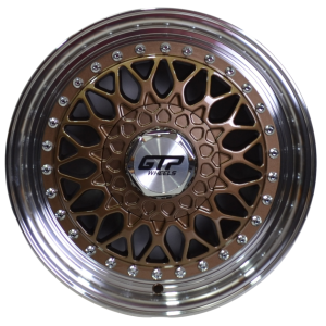 GTP 072 7,0x16 8x100/108 ET35 Glanzbronze Poliert (Flow-Forming) GTP WHEELS 7,0x16 ET35 8x100 Alufelge Bronze