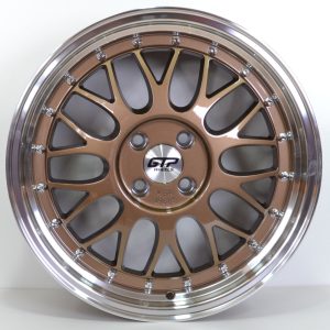 GTP 020 7,5x17 4x100 ET35 Glanzbronze Poliert (Limitierte Auflage) GTP WHEELS 7,5x17 ET35 4x100 Alufelge Bronze