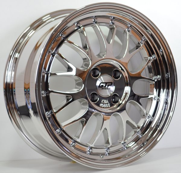 GTP 072 7,0x16 8x100/108 ET35 Vollchrom Flow Forming GTP WHEELS 7,0x16 ET35 8x100 Alufelge