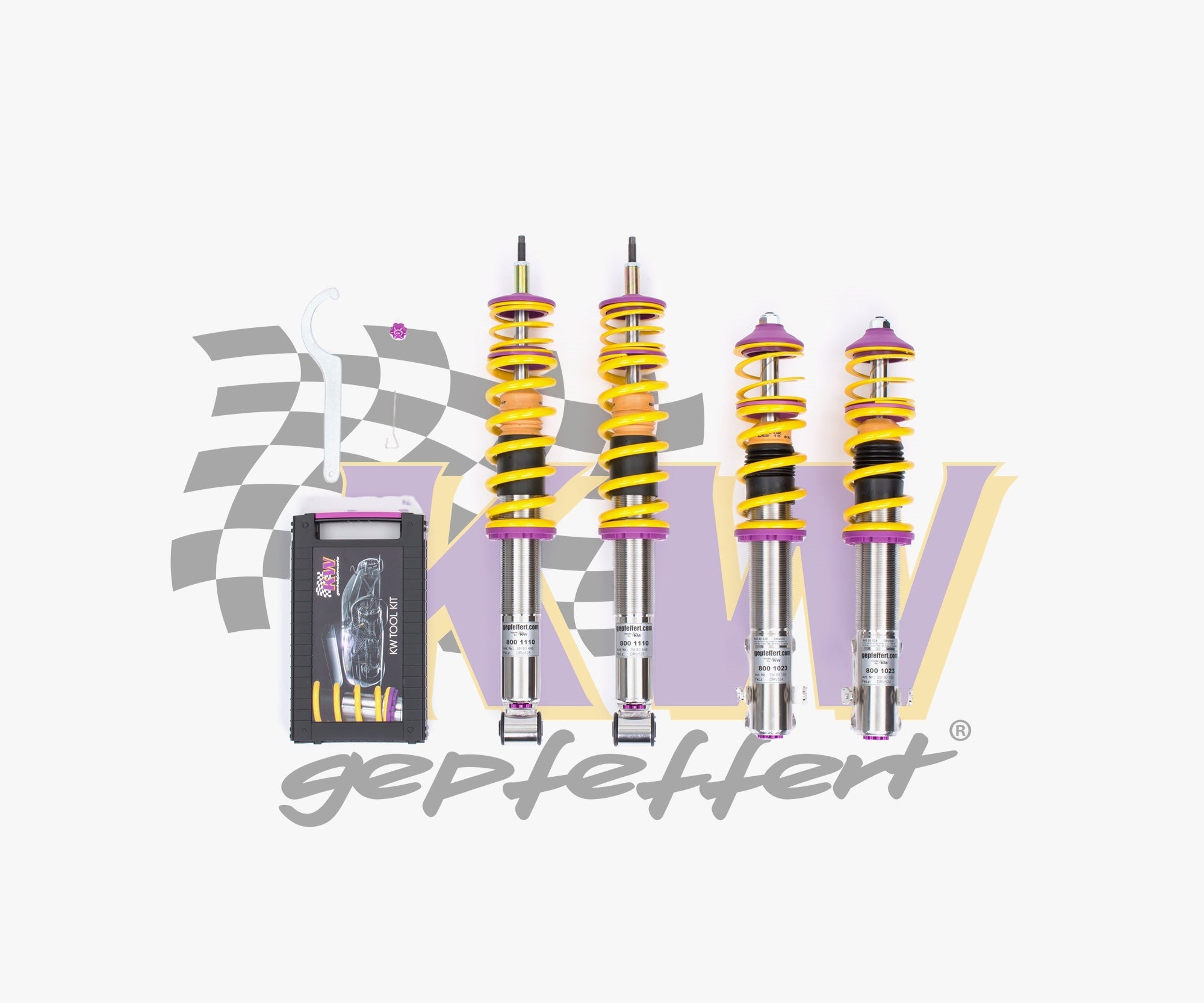 gepfeffert.com Gewindefahrwerk INOX V3+ Golf I / Jetta I / Scirocco I (tiefe Ausführung)