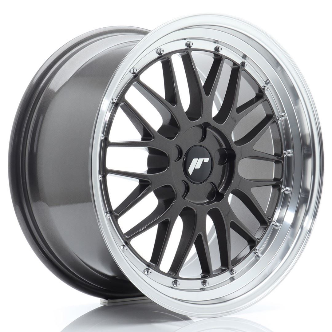 JR Wheels JR23 10x19 ET20-51 5H(5x...) Hyper Gray w/Machined Lip