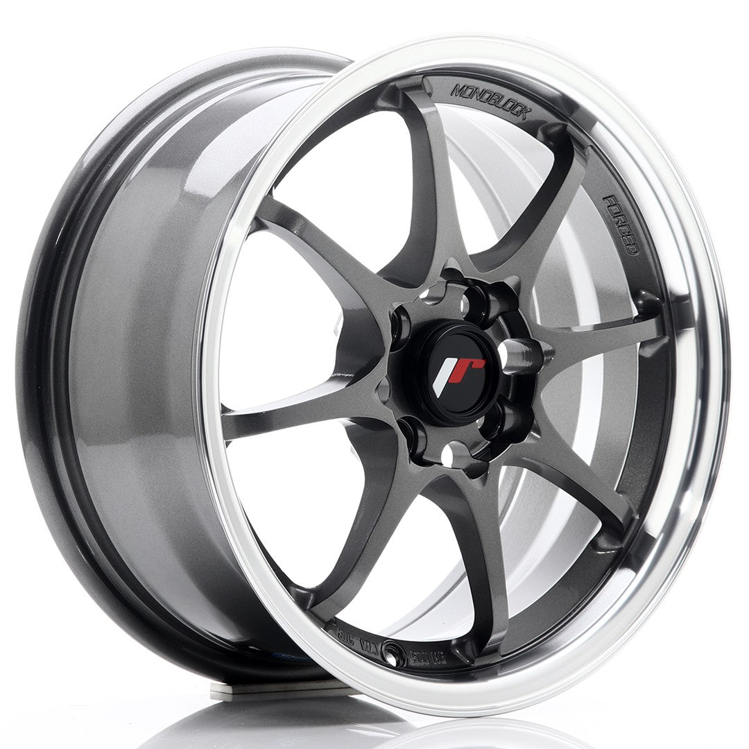 JR Wheels JR5 7x16 ET30 5x100/114,3 Gun Metal w/Machined Lip