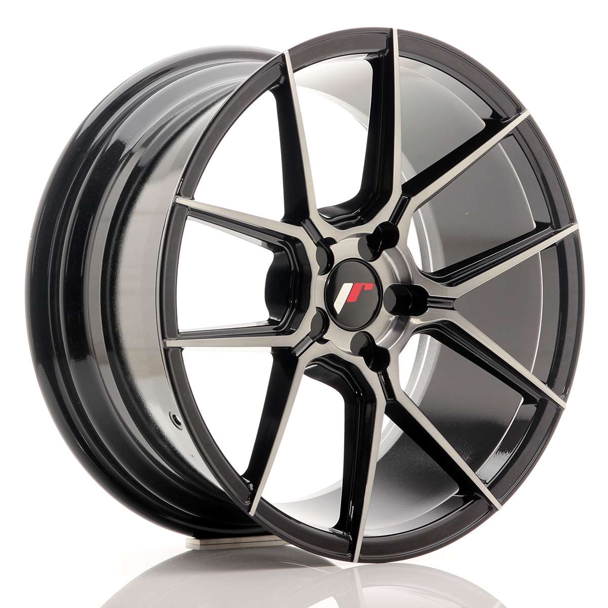 JR Wheels JR30 9,5x20 ET22-40 5H(5x...) Black Machined w/Tinted Face