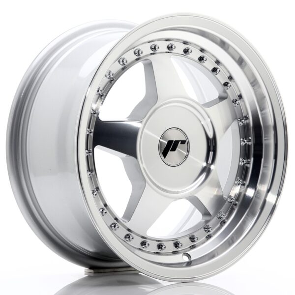 JR Wheels JR6 7x15 ET20-35 BLANK Silver Machined Face