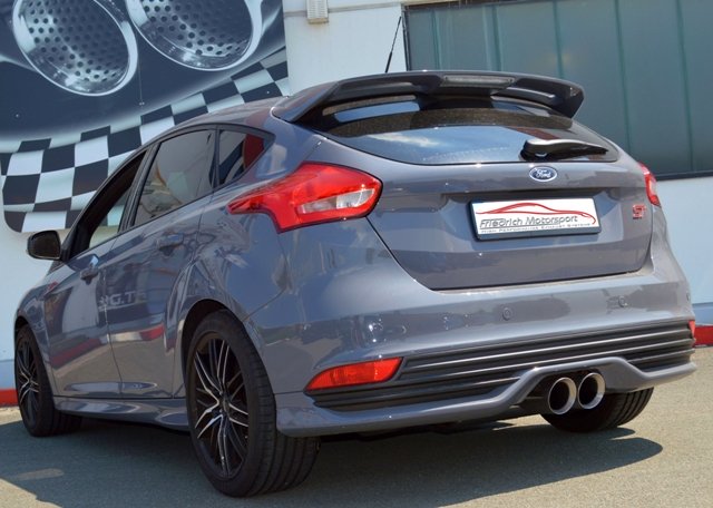 Friedrich Motorsport 76mm Sportauspuff Anlage mittig für Ford Focus 3 Schrägheck