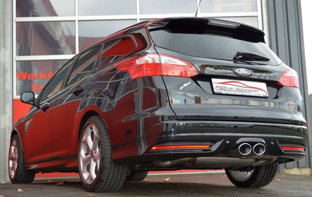 Friedrich Motorsport 76mm Sportauspuff Anlage mittig für Ford Focus III Turnier