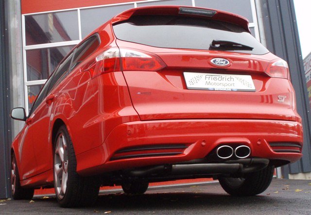Friedrich Motorsport 76mm Sportauspuff Anlage mittig für Ford Focus III Turnier