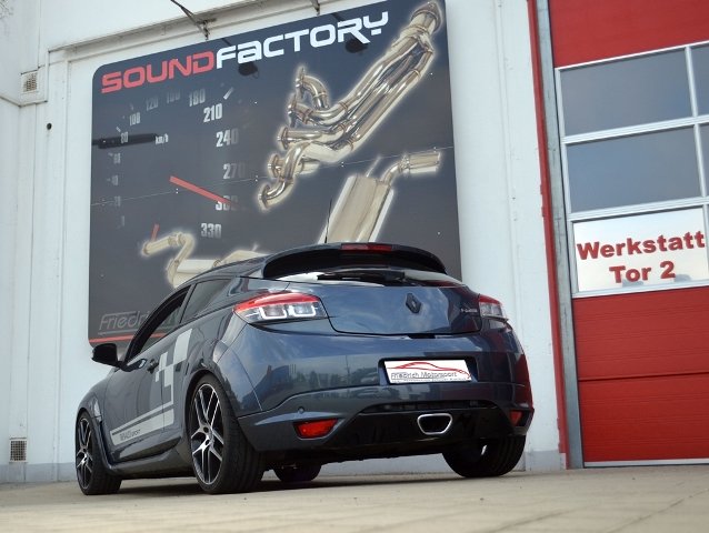 Friedrich Motorsport Auspuff Sportauspuff mittig für Renault Megane 3 RS Trophy