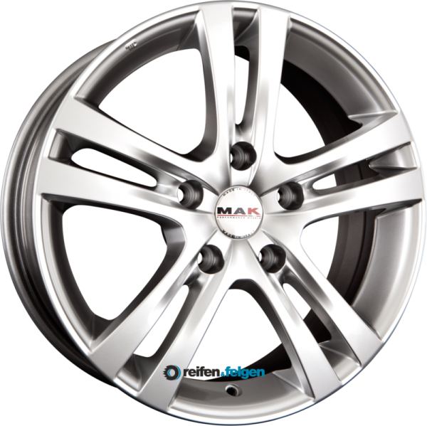 MAK ZENITH 6.5x15 ET40 4x100 NB60.1 Hyper Silver