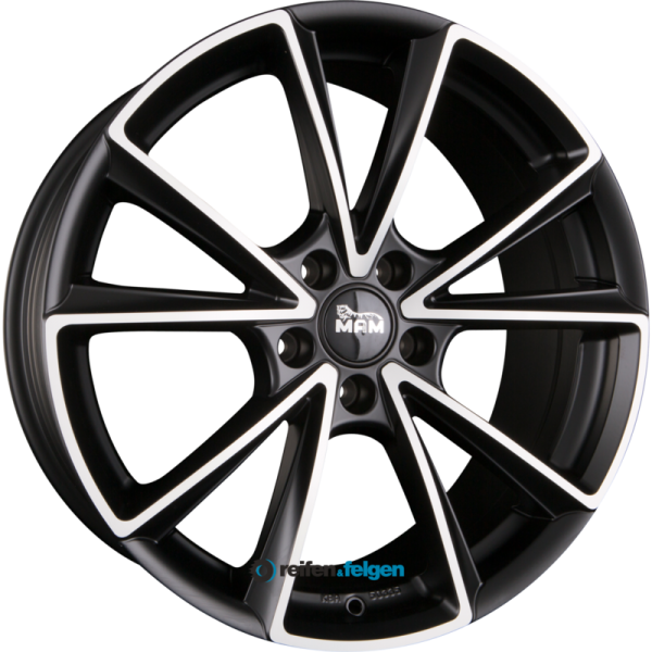 MAM MAM A5 8x19 ET30 5x112 NB66.6 Matt Black Front Polish (MBFP)