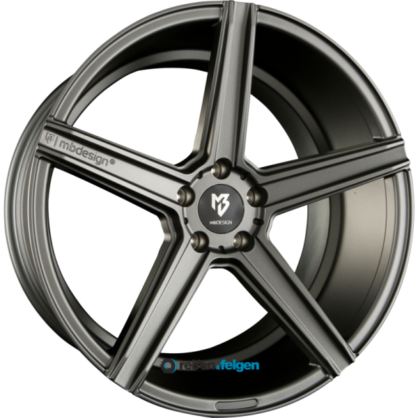 MB-DESIGN KV1 8.5x19 ET32 5x100 NB67.1 Grau Matt - Gunmetalgrau lackiert