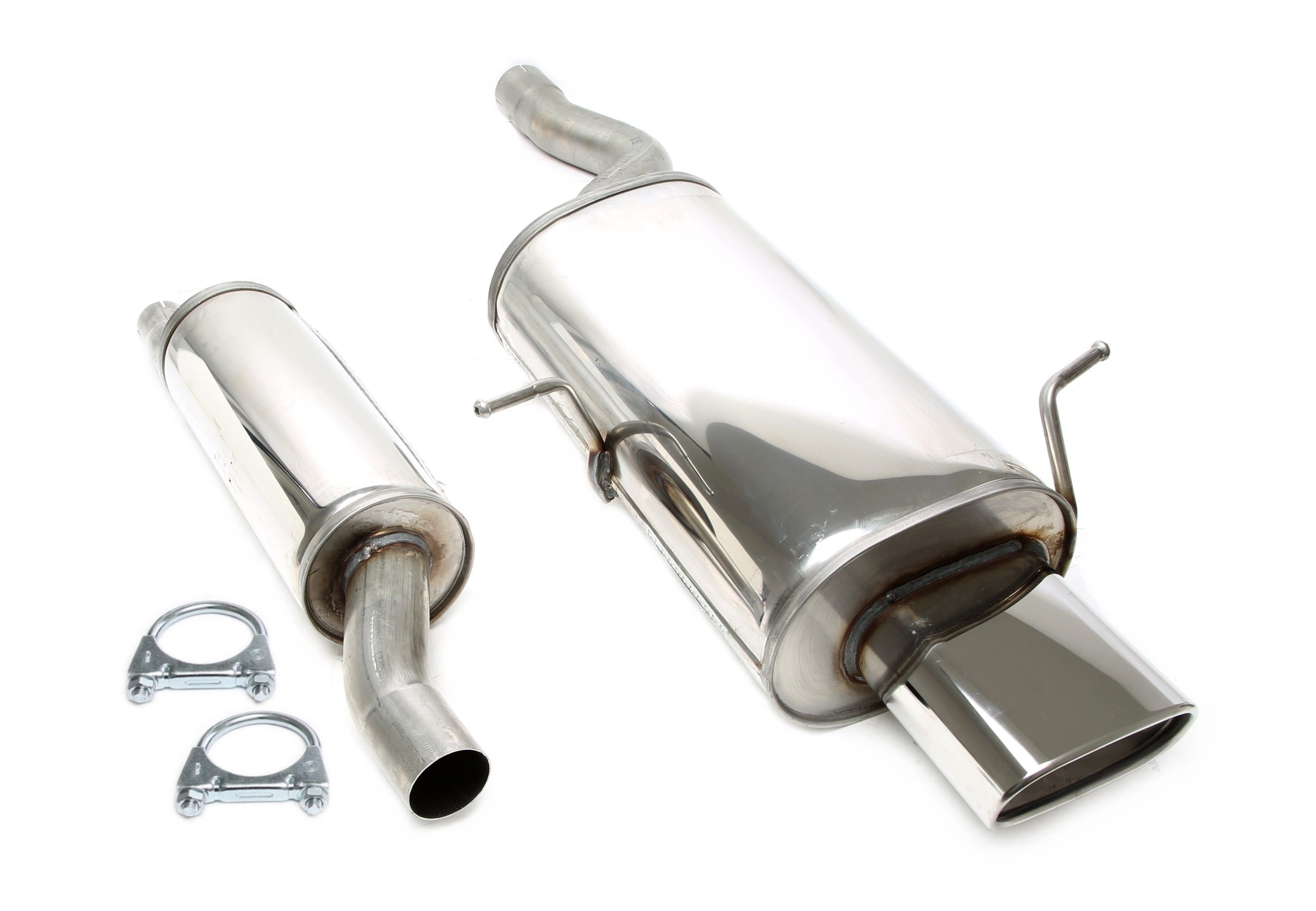 TA Technix Edelstahlanlage 85x150mm passend für BMW 316i/318i E46 Limo./Coupé/Touring