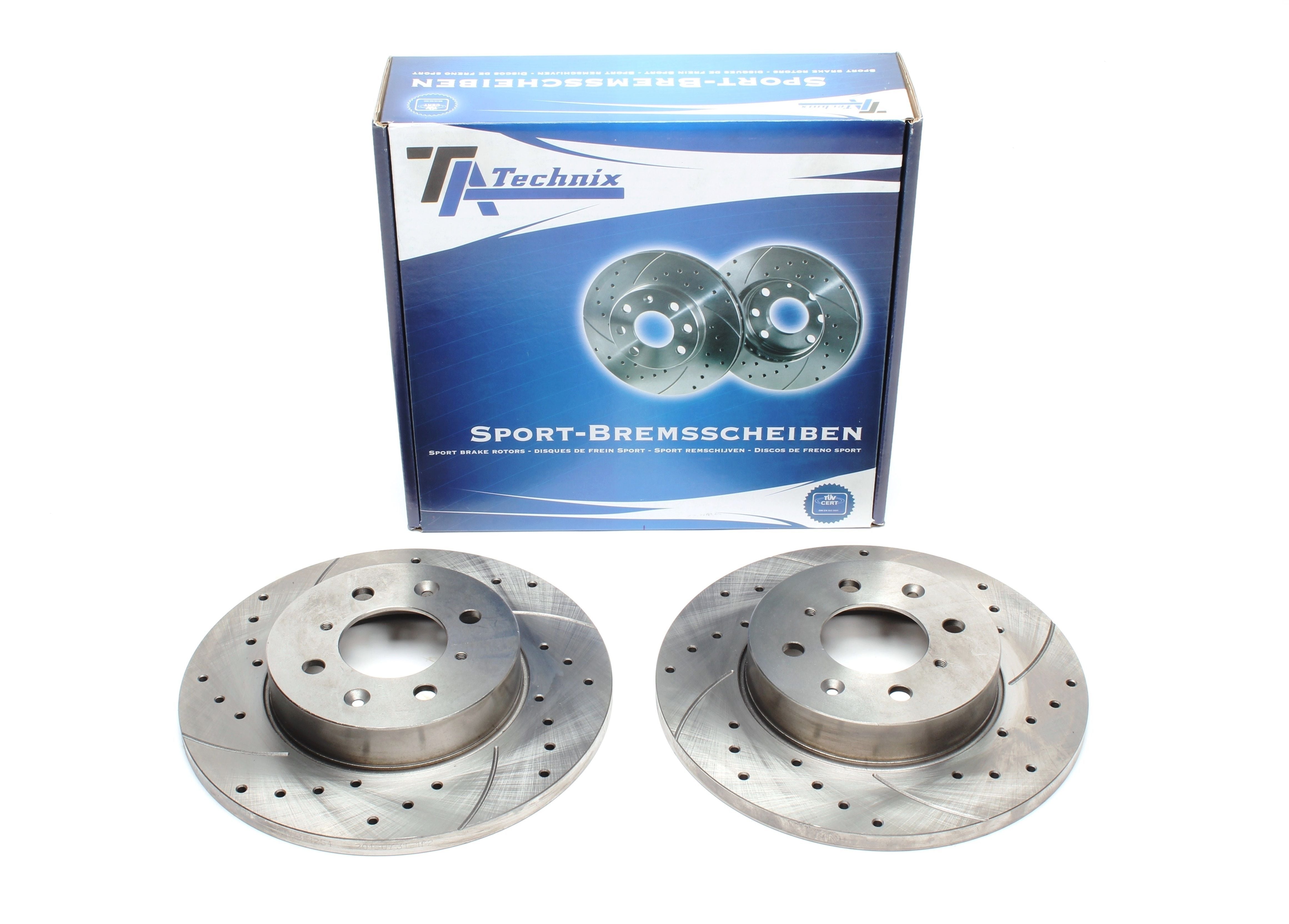 TA Technix Sport Bremsscheiben Satz Vorderachse passend für MG ZR Serie / Rover Streetwise / 25 / 200 / 400 Hatchback / 400