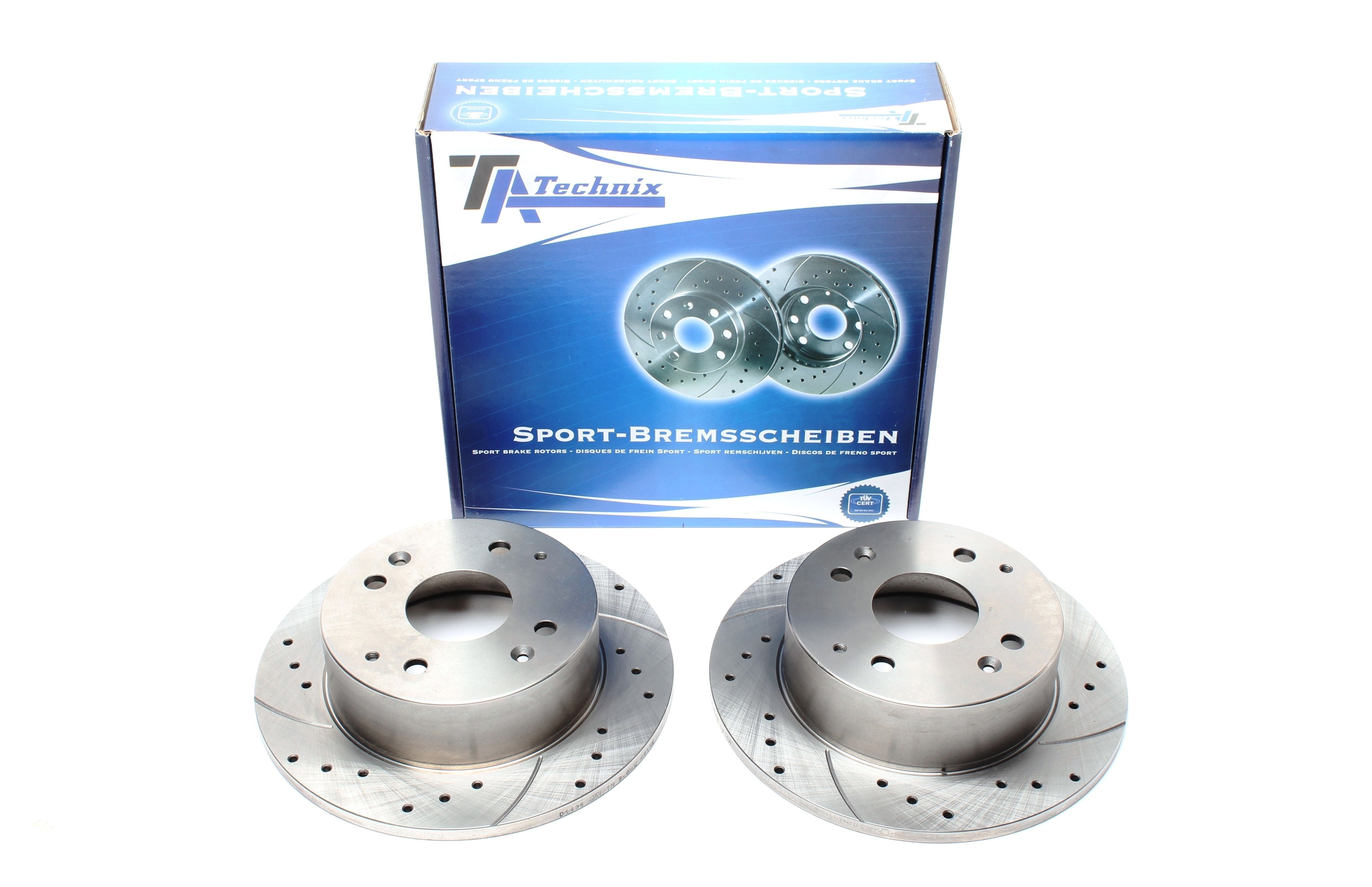 TA Technix Sport Bremsscheiben Satz Hinterachse passend für Honda Accord VI / Accord VI Hatchback 