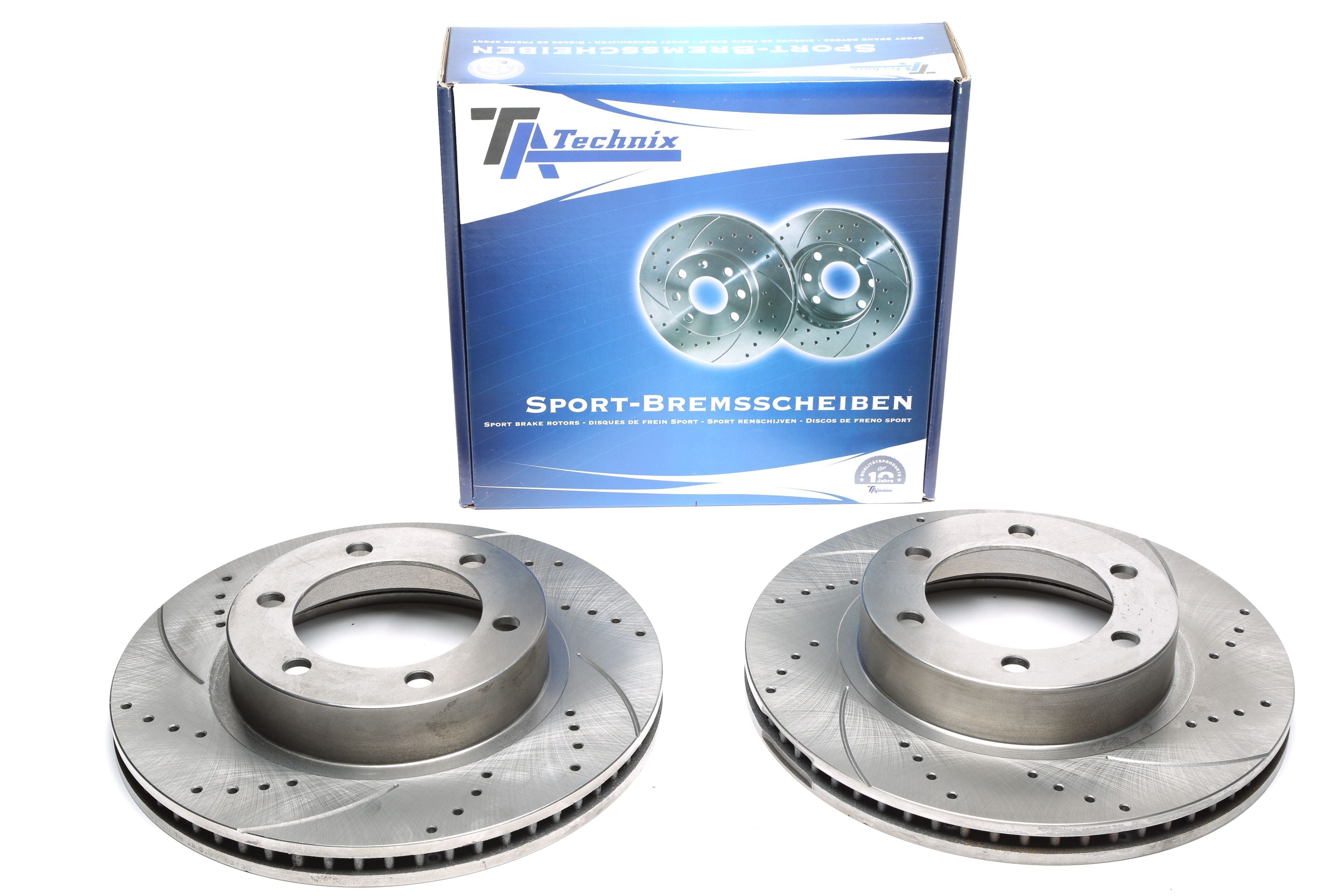 TA Technix Sport Bremsscheiben Satz Vorderachse passend für Toyota Hilux III Pick-​up