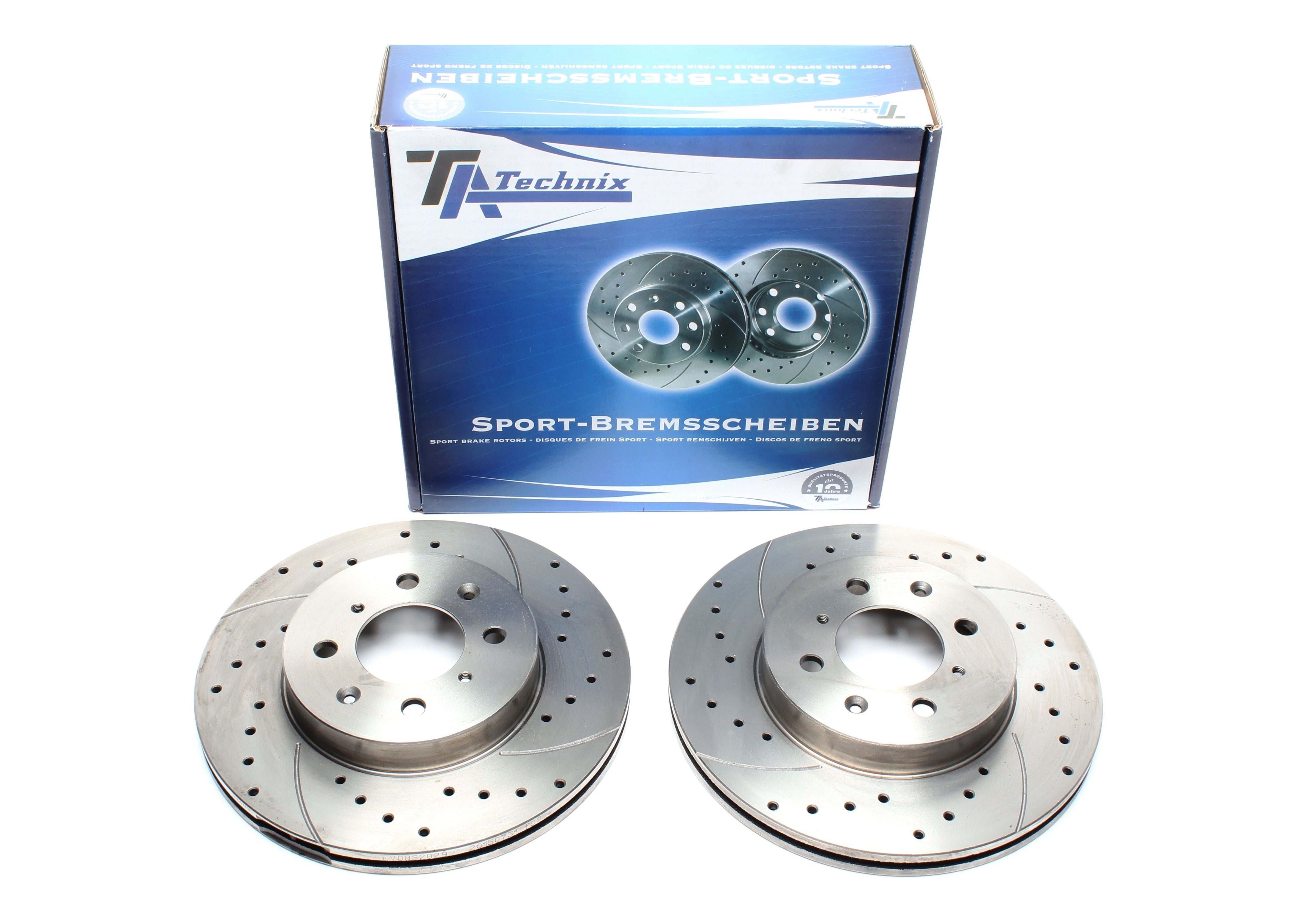 TA Technix Sport Bremsscheiben Satz Vorderachse passend für Honda Concerto / Rover 200 Hatchback / 200 Coupe / 400 / 400 T...