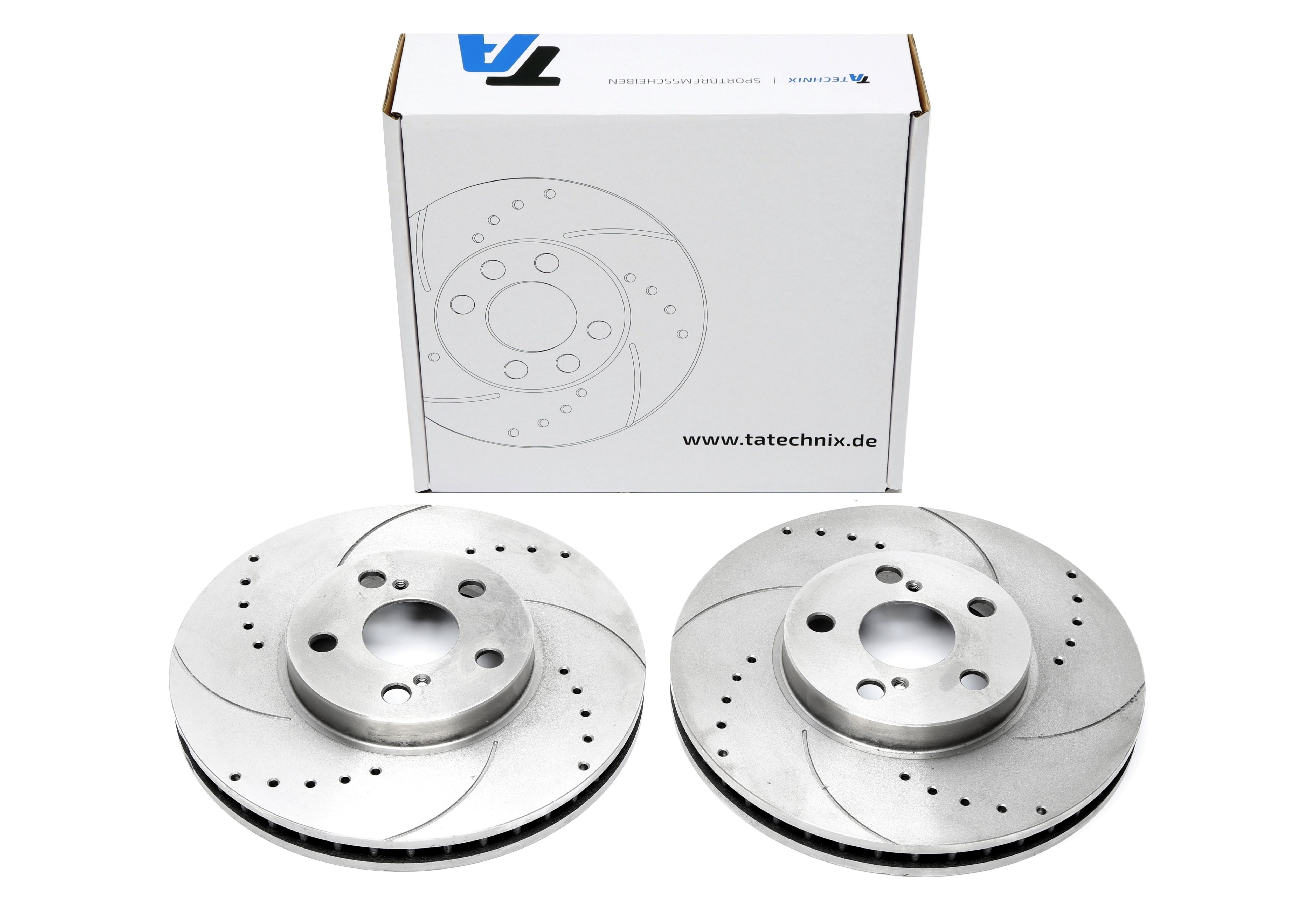 TA Technix Sport Bremsscheiben Satz Vorderachse passend für Toyota Avensis / Avensis Liftback / Avensis SW