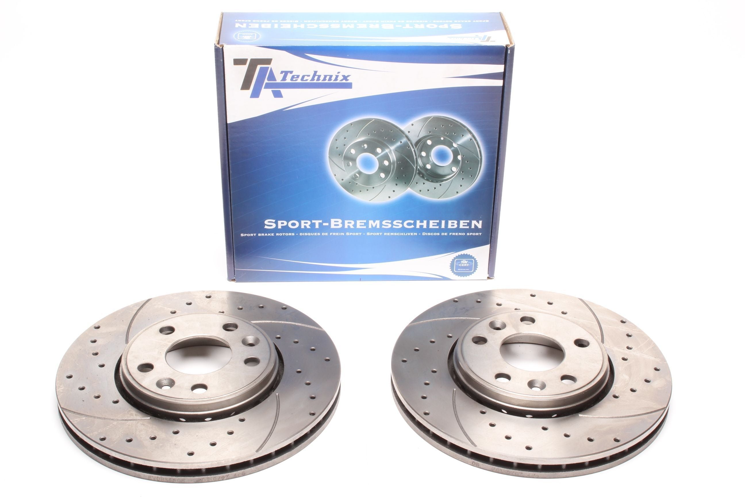 TA Technix Sport Bremsscheiben Satz Vorderachse passend für Renault Laguna III / Laguna III Grandtour / Laguna Coupe / Lat...