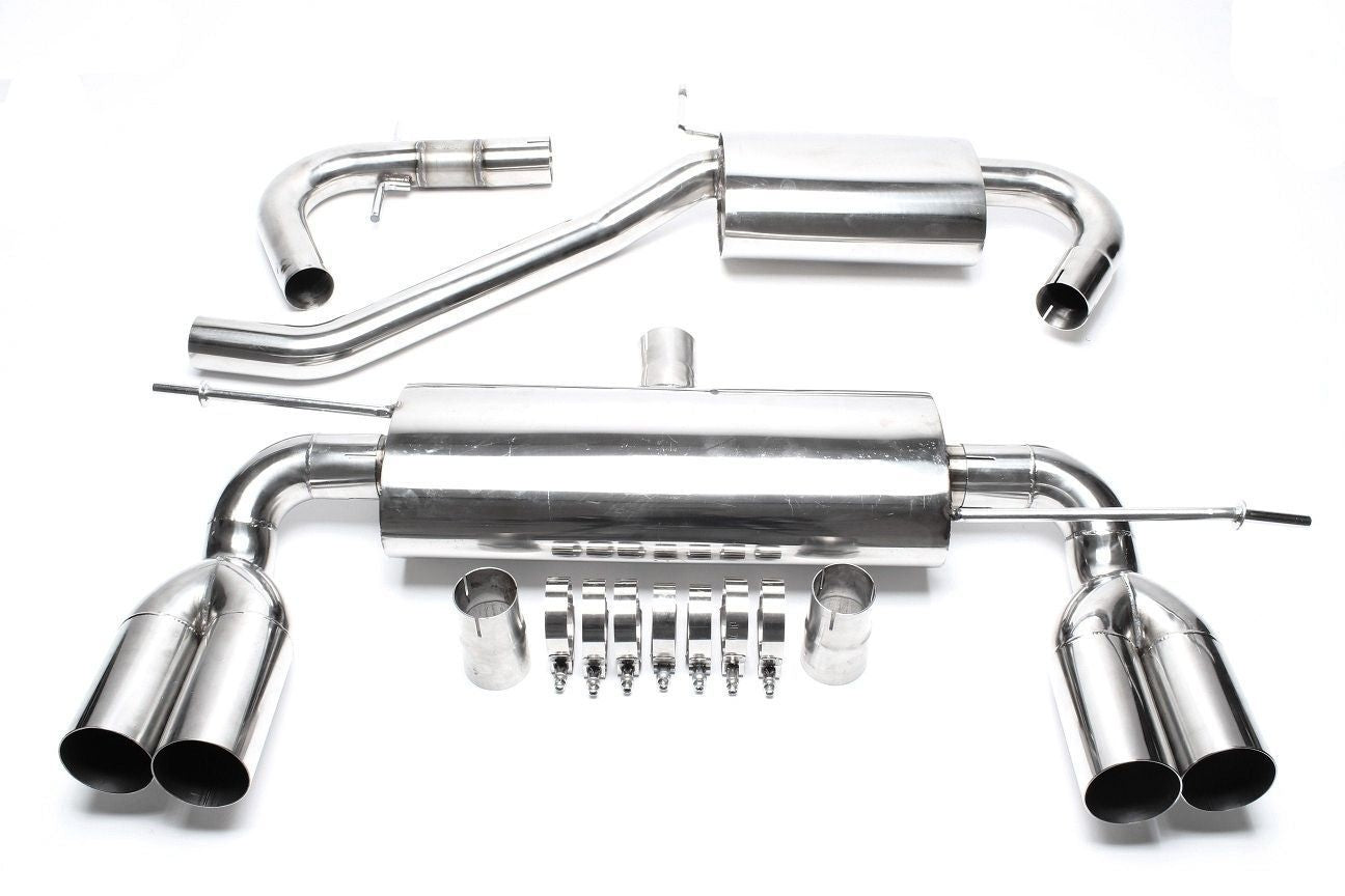 TA Technix Duplex Edelstahlanlage Links+Rechts 2x76mm passend für Audi A3 8P/ VW Golf V 1K, Golf Plus 1KP