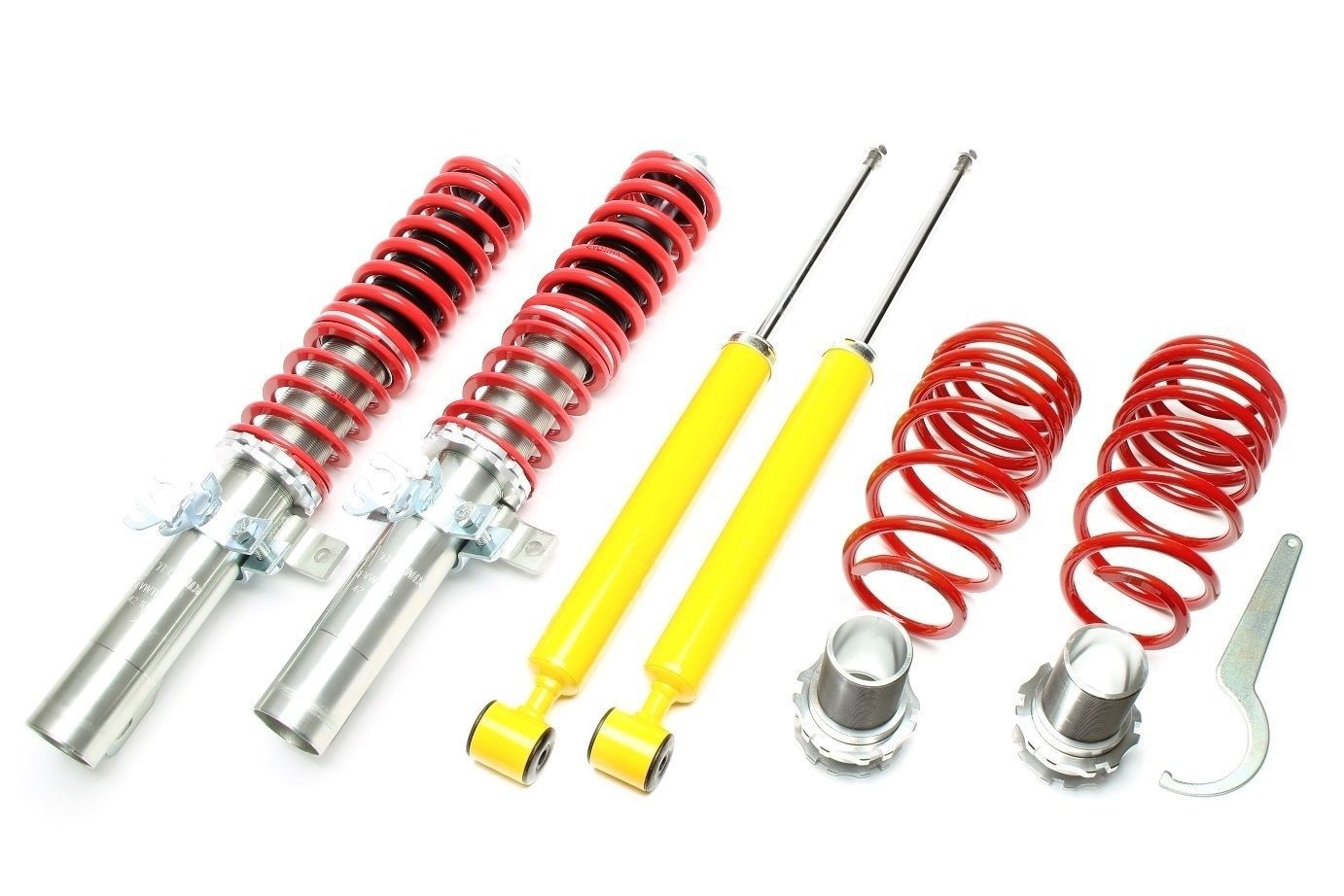 TA Technix Gewindefahrwerk passend für Audi A1 (8X)/ Seat Ibiza III+IV (6L/6J)/ Skoda Fabia I-III (5J)/ VW Fox (5Z), Polo ...