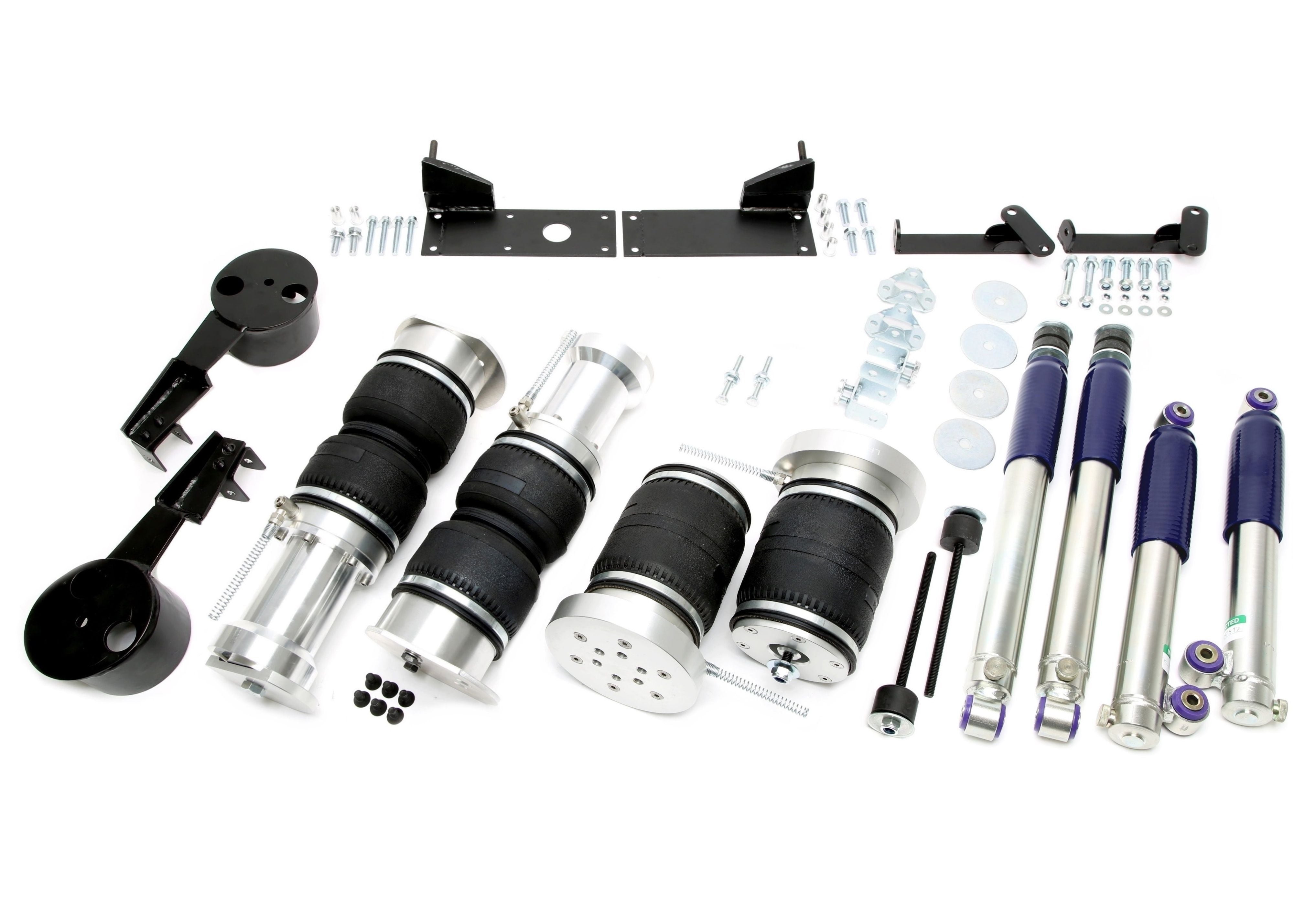 TA Technix härteverstellbares Luftfahrwerk mit Airmanagement passend für Mercedes Benz S-​Klasse W126 Limo./C126 Coupe 