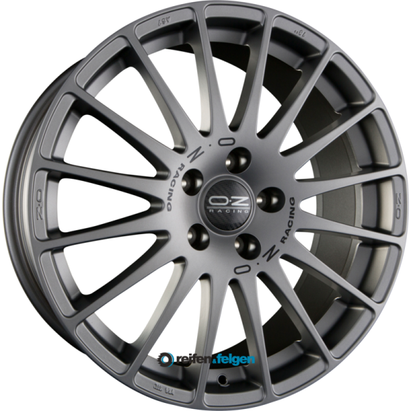 OZ SUPERTURISMO GT 6.5x15 ET18 4x108 NB65.1 Grigio Corsa + Black Lettering