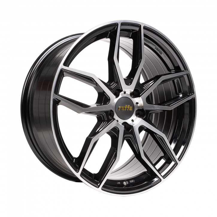 RAFFA WHEELS RS-04 10x20 BLACK POLISHED 5x120 ET35