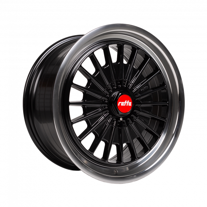 RAFFA WHEELS RS-02 SCHWARZ RAND POLIERT 8,5x18 5x112 ET40