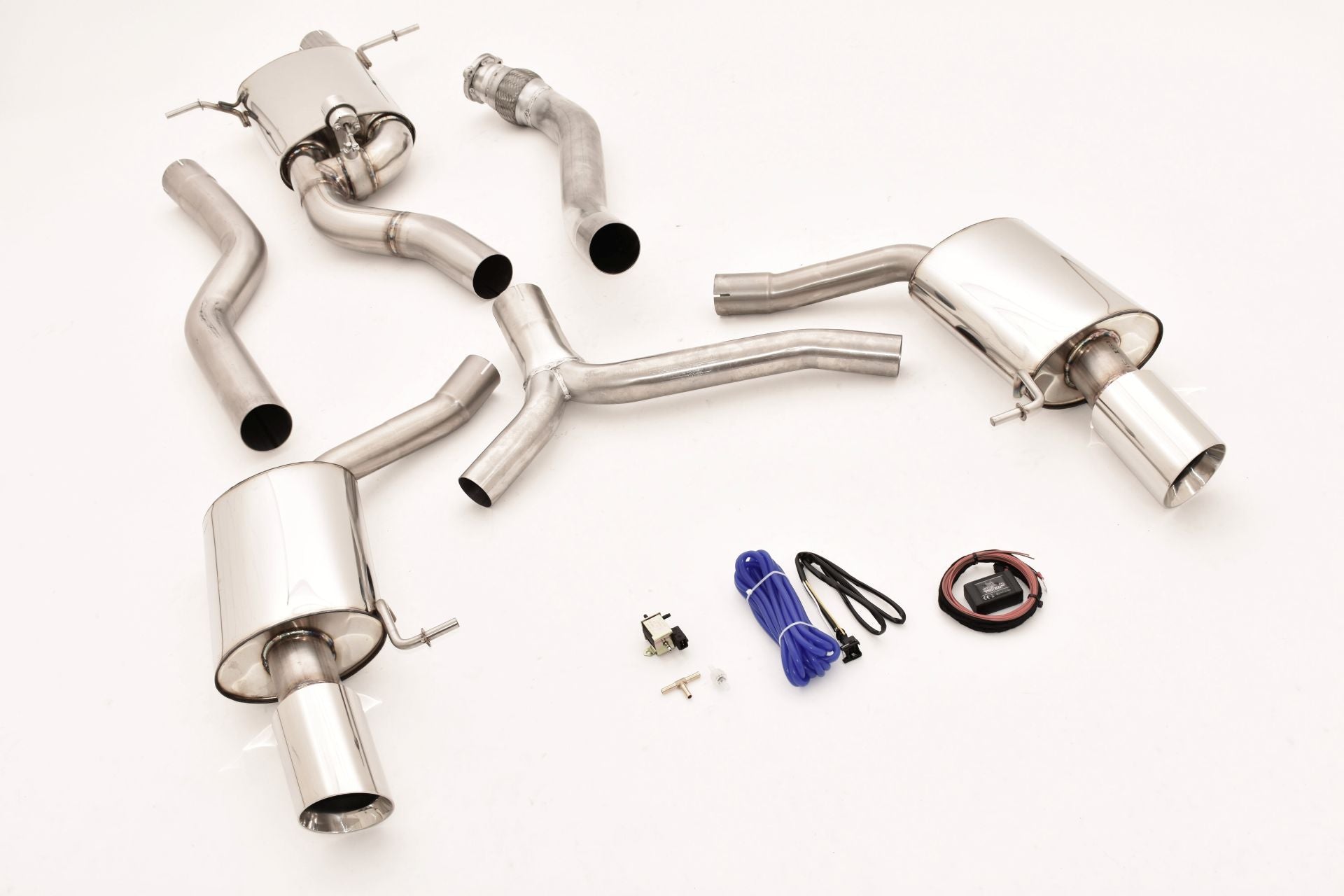 Streetbeast 76mm Duplex-Anlage Sportauspuff mit Klappensteuerung für Audi A5 B8