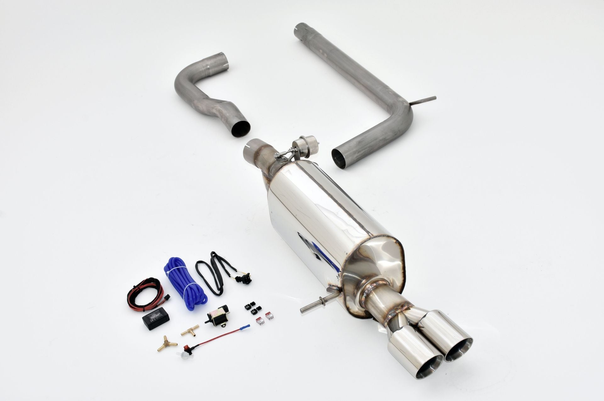 Streetbeast 70mm Single-Anlage Sportauspuff mit Klappensteuerung für Audi A1 GB