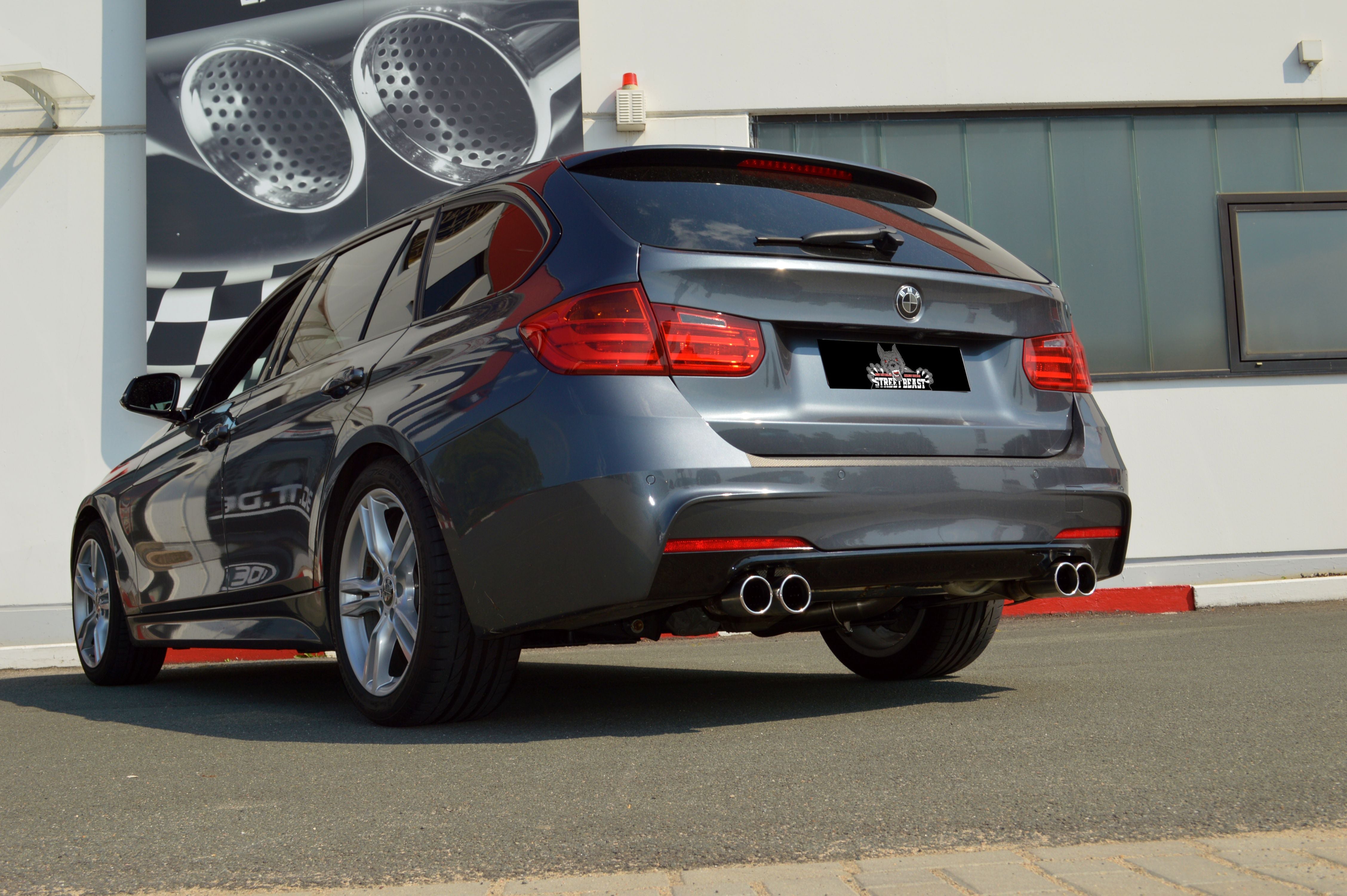 Streetbeast Duplex Sportauspuff 76mm mit Soundgenerator für BMW 3er F30 F31 4er